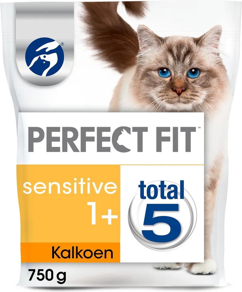 Sensitive Adult 1+ Katten Droogvoer - Kalkoen - 4 x 750 gr de Perfect Fit – photo produit