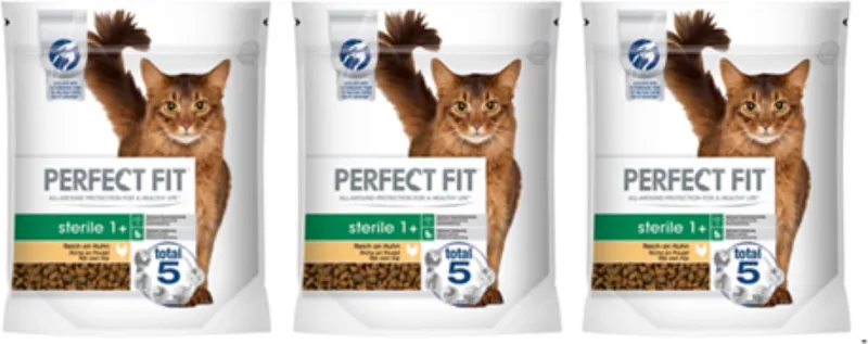 Sterile Adult 1+ Brokjes - Kip - Kattenvoer - 3 x 750g by Perfect Fit – product photo