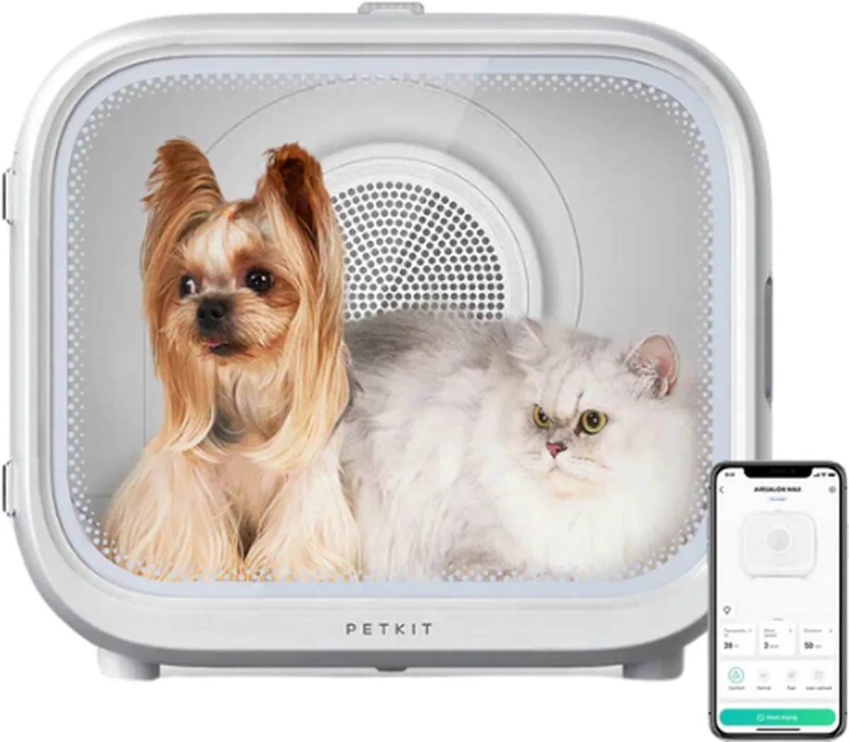 Airsalon Max - Professionele Waterblazer - Honden en Katten - Droogcabine van Petkit in Wit – productfoto