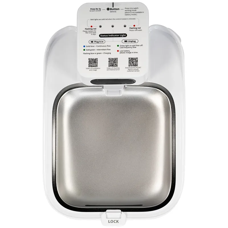 Eversweet Max 2 - Automatische drinkfontein - 3 L - Voor hond en kat - App controle von Petkit in Weiß – Produktfoto 3 von 3