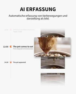 met Camera - Automatische voerbak voor kat en hond - Wit - Droogvoer - 3 liter inhoud - App bediening by Petkit in YumShare Solo – product photo 3 of 5