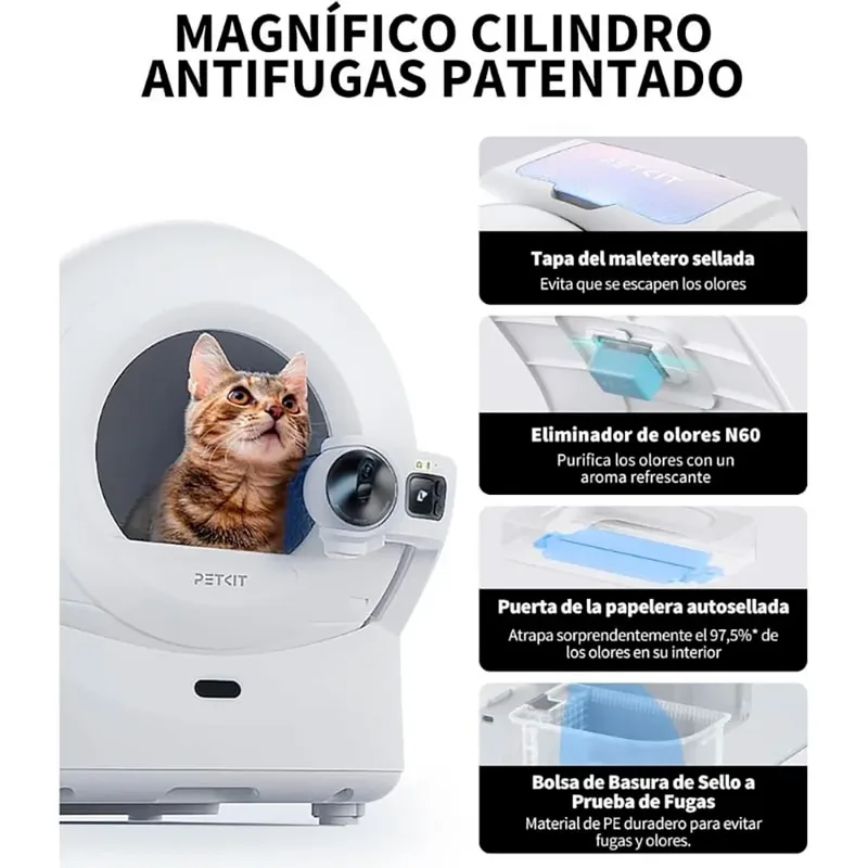 Bac à Litière Pour Chat Purobot Ultra de Petkit en Blanc – photo produit 5 sur 6