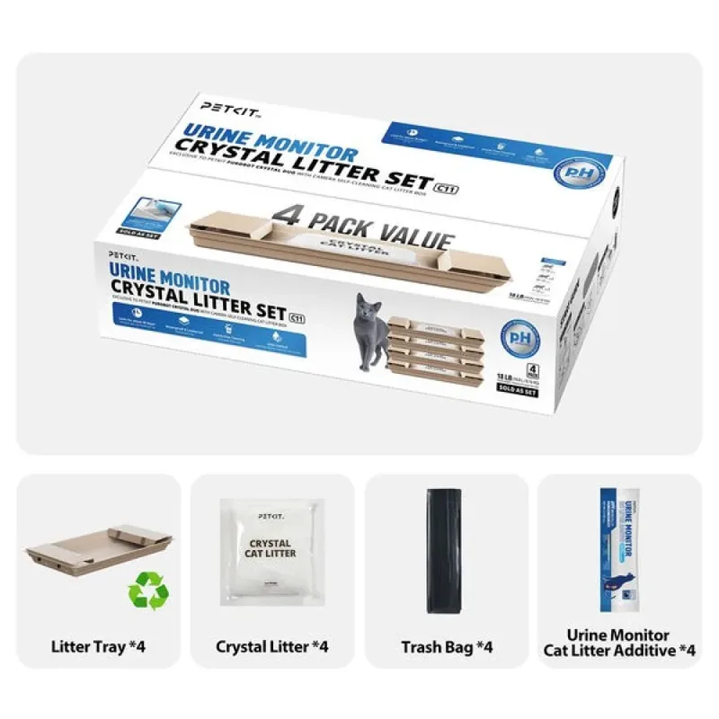 Urine Monitor Crystal Litter Set-pH Detection-4 Packs - Dierengezondheid - Kattenbak von Petkit – Produktfoto 6 von 6