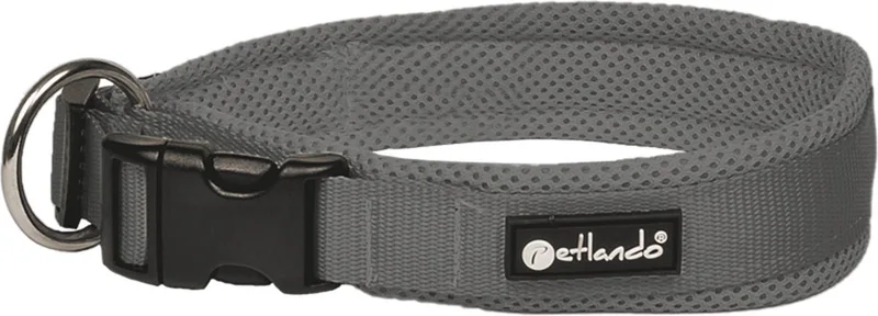 Hondenhalsband Mesh Antraciet - Klikhalsband - 50-55/4 cm de Petlando en Antraciet – grijs – photo produit