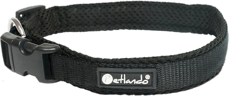Hondenhalsband Mesh - Klikhalsband - L 50-55x4 Cm de Petlando en Noir – photo produit