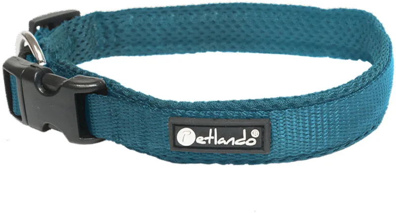 Hondenhalsband Mesh - Klikhalsband - Xxl 60-65x4 Cm von Petlando in Petrol – Produktfoto