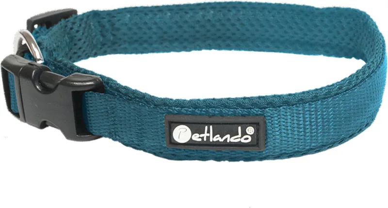 Hondenhalsband Mesh Petrol - Klikhalsband - Xs 35-40x2 Cm by Petlando in Cognac, Lichtbruin – product photo