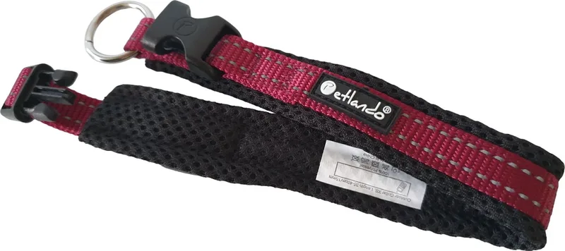 Hondenhalsband Outdoor Aubergine&Zwart - Klikhalsband - Xs 35-40x2 Cm de Petlando en Berry (donkerrood, Zwart) – photo produit