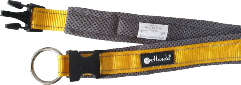 Hondenhalsband Outdoor Oker&Grijs - Klikhalsband - Xl 55-60x4 Cm von Petlando in Gelb, Grau – Produktfoto