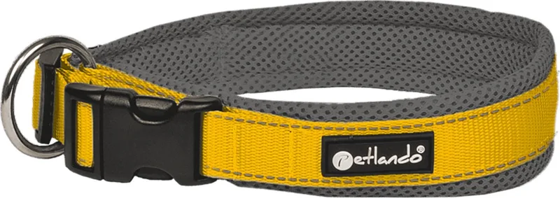 Hondenhalsband Outdoor Oker&Grijs - Klikhalsband - Xs 35-40x2 Cm by Petlando in Oker – product photo