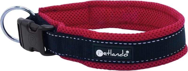 Hondenhalsband Outdoor Rood&Zwart - Klikhalsband - 40-45/2.5 cm by Petlando in Black – product photo