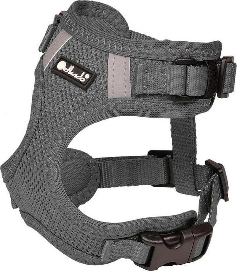 Hondenharnas Mesh Vest - Hondentuig - L 37-44/50-68 Cm by Petlando in Anthracite – product photo