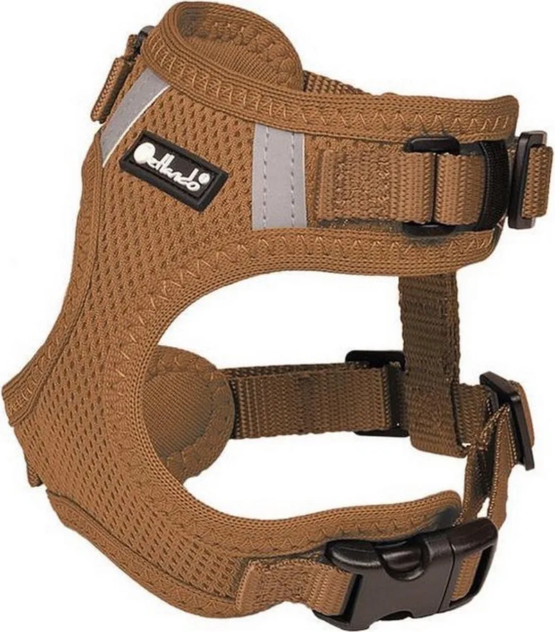 Hondenharnas Mesh Vest - Hondentuig - L 37-44/50-68 Cm de Petlando en Cognac – photo produit