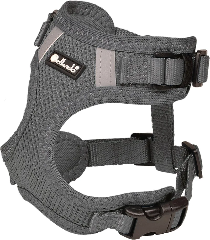 Hondenharnas Mesh Vest - Hondentuig - M 32-37/41-53 Cm van Petlando in Antraciet – productfoto