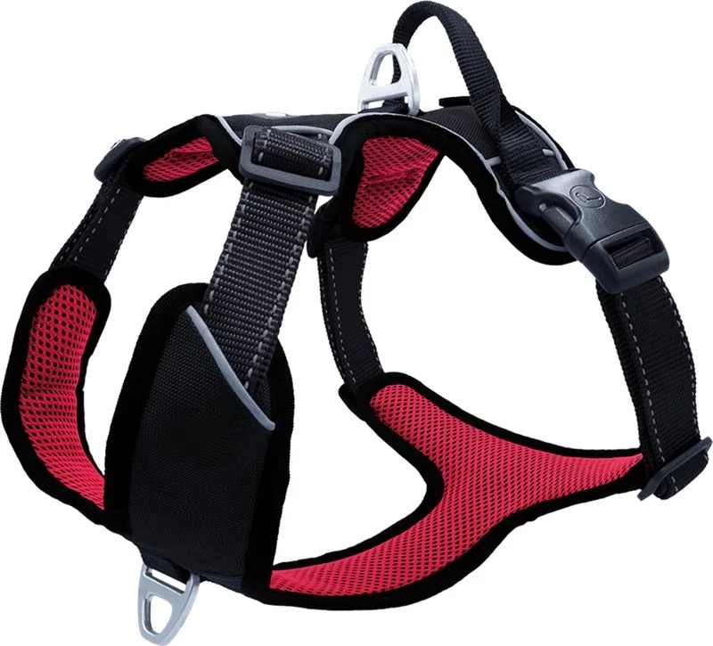 Hondenharnas Outdoor Rood&Zwart - Hondentuig - L 68-82 Cm de Petlando en Rouge – photo produit