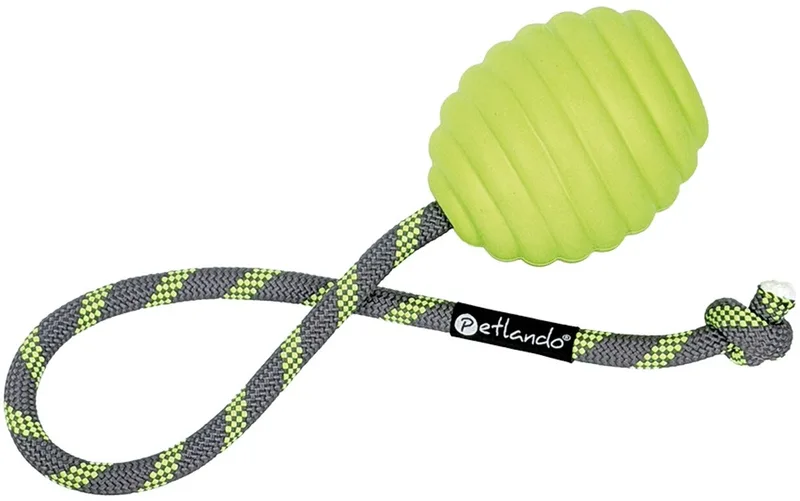 Hondenspeelgoed Ruffies bal aan koord L 8x50cm de Petlando – photo produit