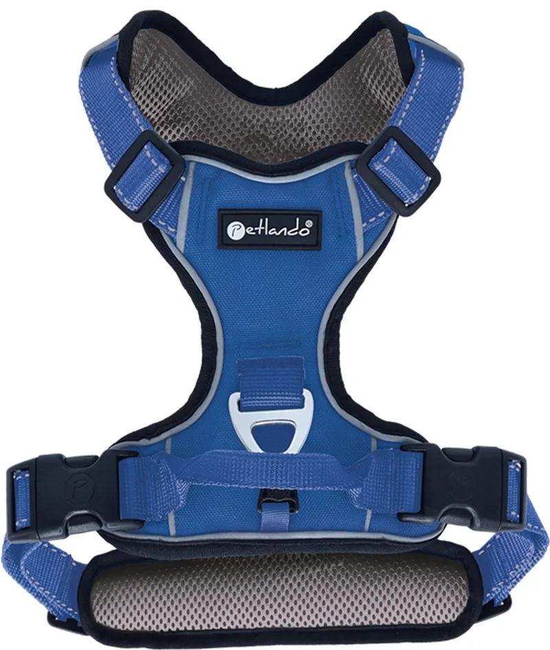 Hondentuig Outdoor maat XL 82 – 106 cm. de Petlando en Navy donkerblauw – photo produit