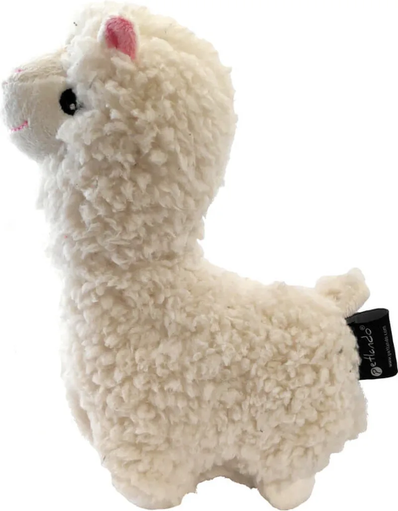 Moodles - Lama knuffel - speelgoed voor honden van Petlando in Wit – productfoto