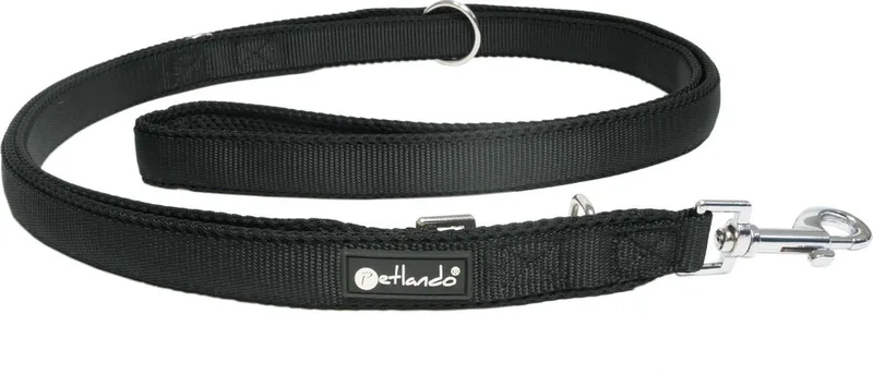 Trainingslijn Mesh - Hondenriem - 230x1.5 cm de Petlando en Noir – photo produit