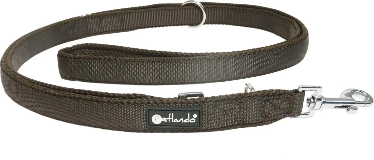 Trainingslijn Mesh - Hondenriem - 230x3 cm - maat L de Petlando en Mokka – photo produit