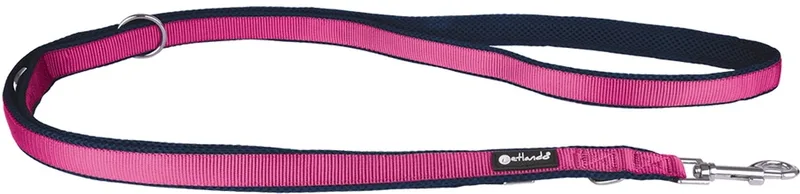 Trainingslijn Mesh Navy-Fuchsia - Hondenriem -300 cm lang x 3 cm breed - maat L von Petlando in Dunkelblau – Produktfoto