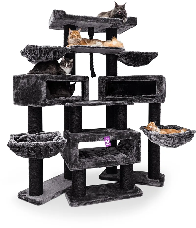 Alley 200 Krabpaal XXL - Voor Grote Katten - 187 x 82 x 200 cm von Petrebels in Pepper – Produktfoto