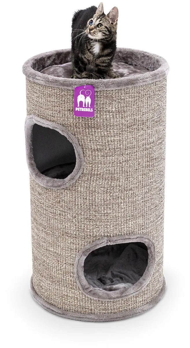 Dome 80 Krabton voor katten - Ø 45 x 80 cm - stabiel fra Petrebels i Cappuccino – produktbillede