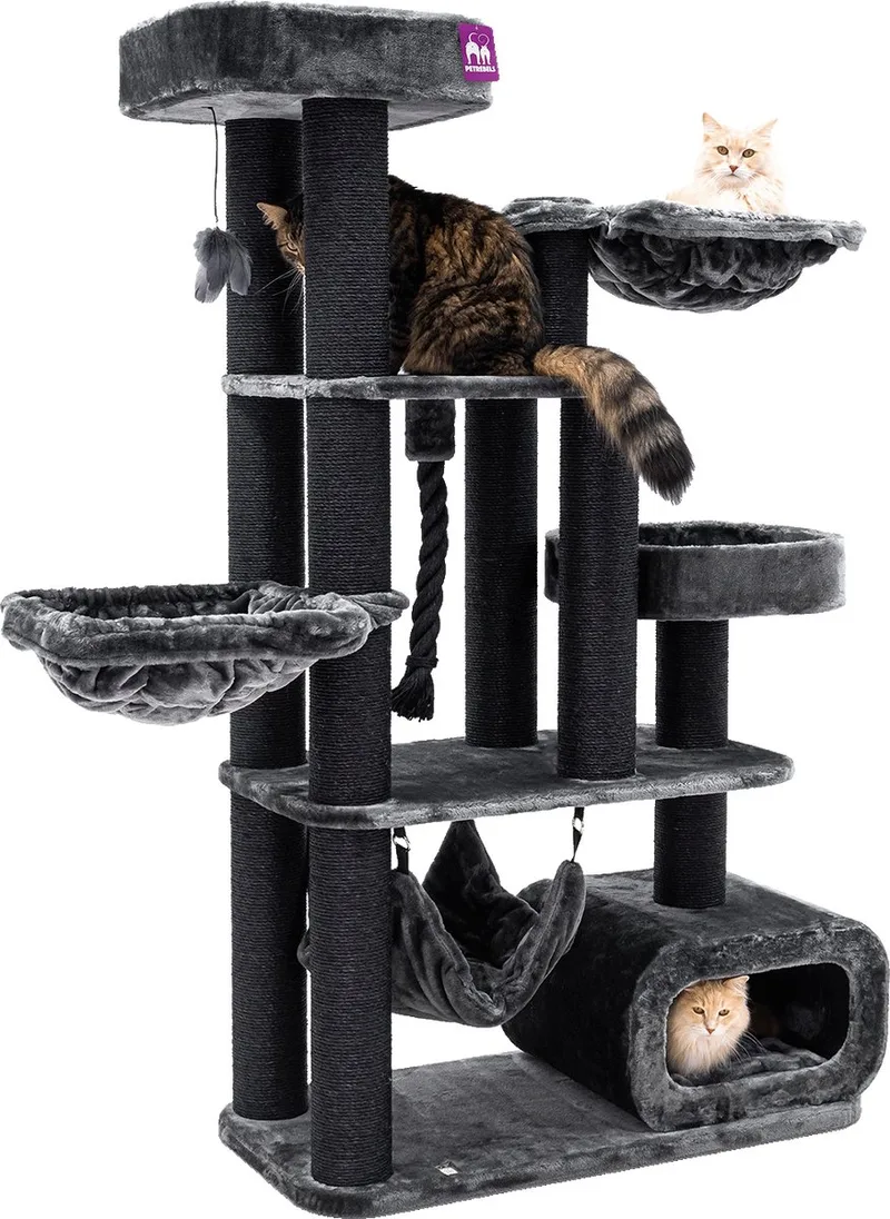 Interstate 173 Krabpaal - Design Krabmeubel - 12 cm Dikke Stammen de Petrebels en Pepper – photo produit