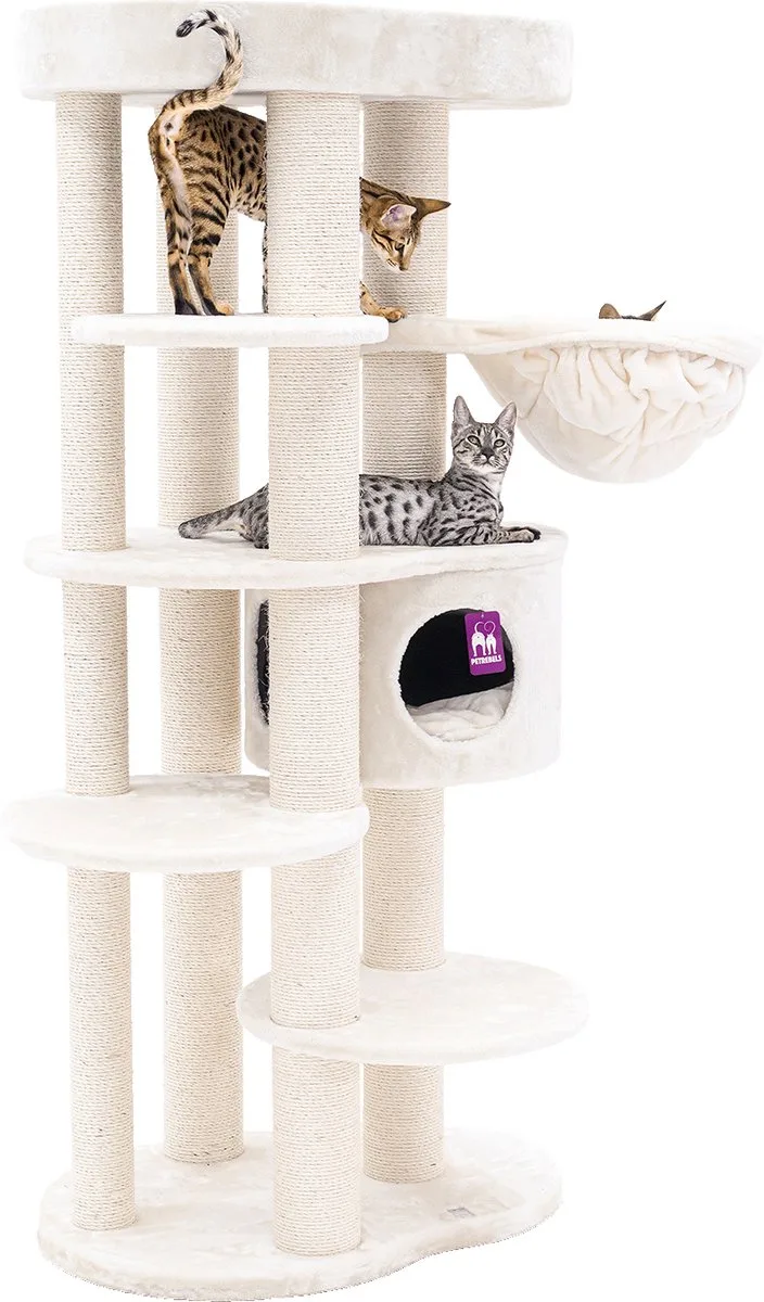 Isabella 170 Design Krabpaal - Premium kwaliteit - XXL krabpaal voor grote katten by Petrebels in Cream – product photo