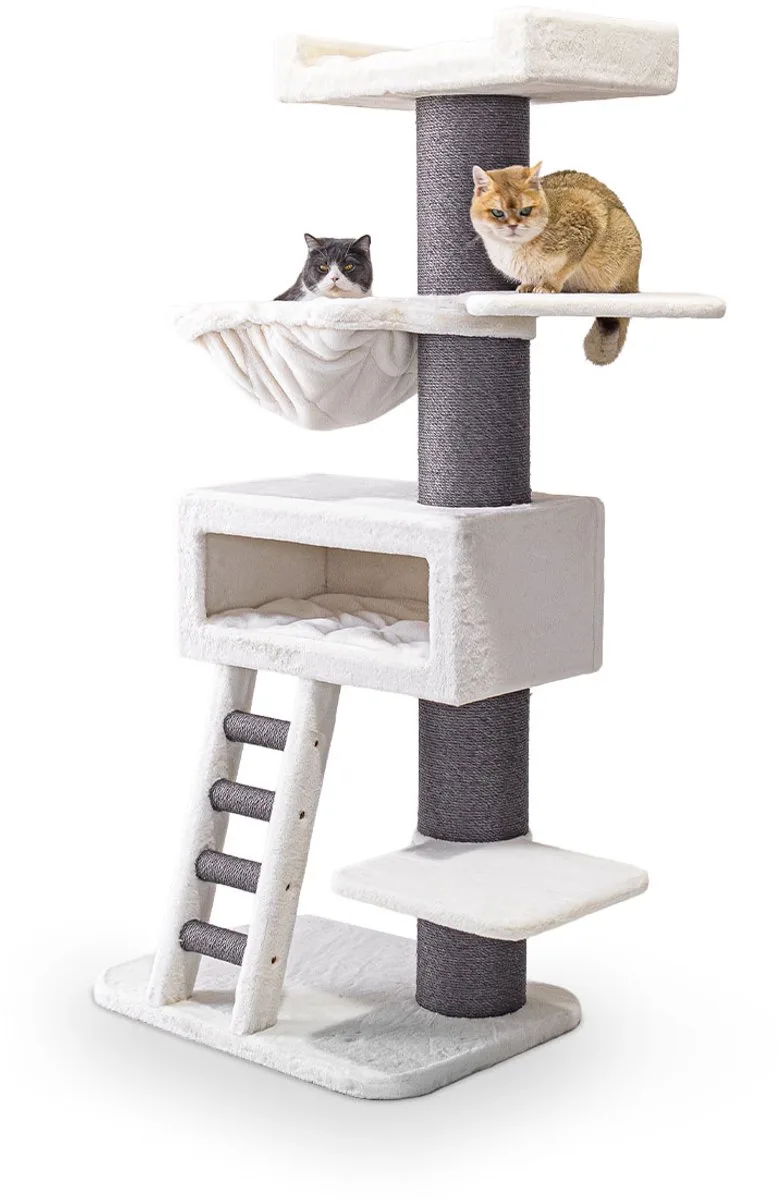 Ragdoll 179 Krabpaal - Premium kwaliteit - Krabpaal voor grote katten de Petrebels en Off-White – photo produit
