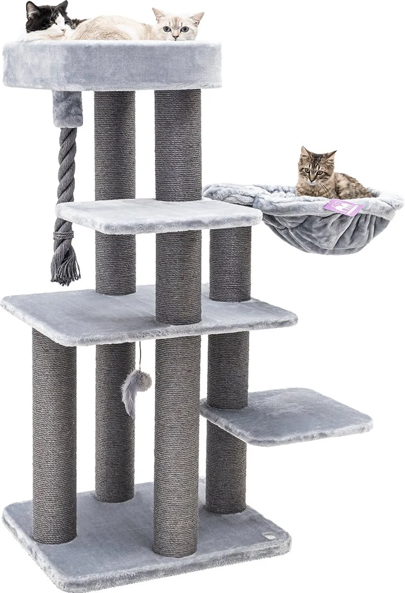 Suite 139 Krabpaal - 12 cm Dikke Stammen - Uitwasbare hangmat - Extra Stabiel by Petrebels in Grey – product photo