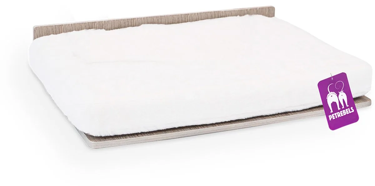 Wandmeubel wandmontage Klimmuur Kat - Kattenmuur Relax 50-Old Grey - 50 x 35 x 6 cm de Petrebels en Old Grey – photo produit