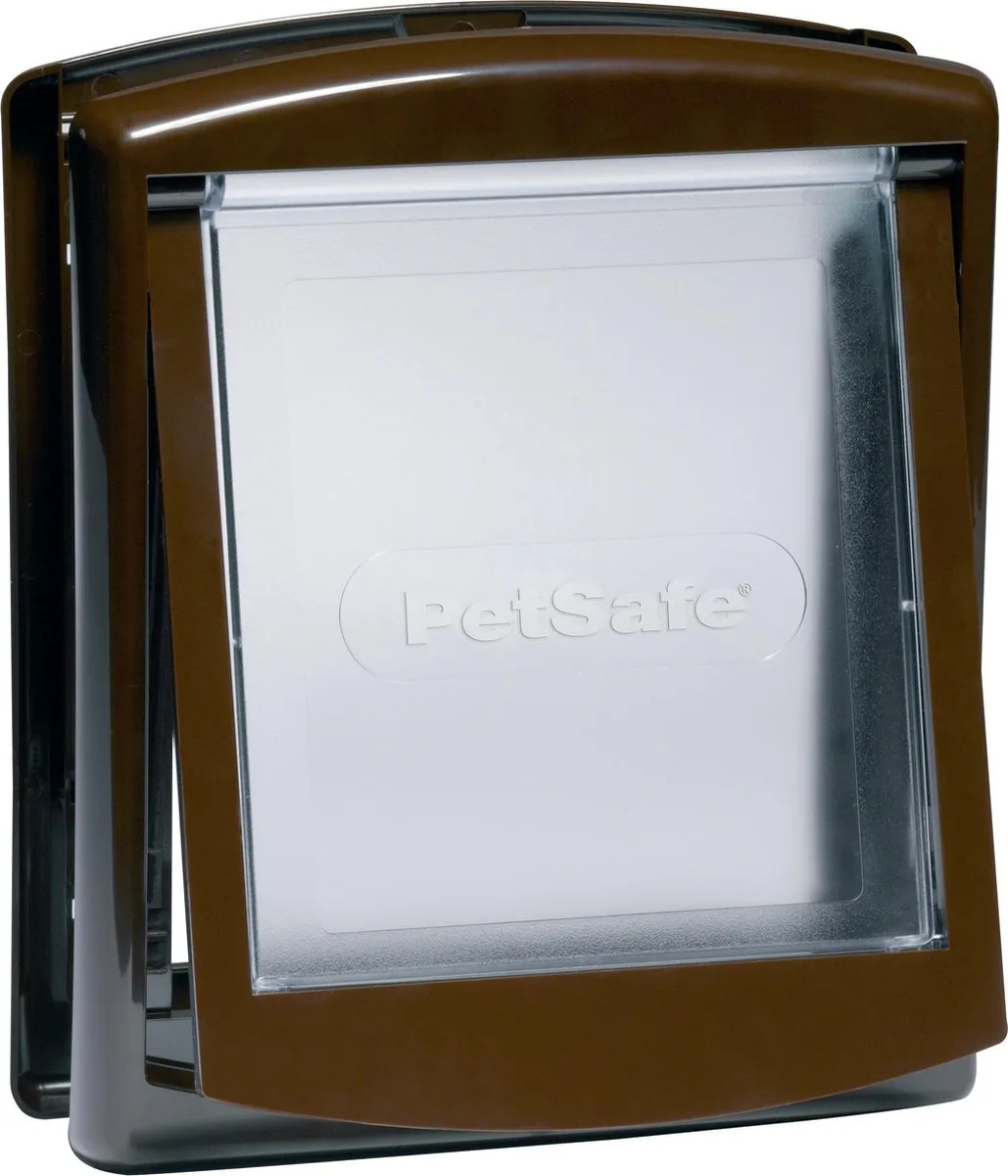 Staywell 730 Kattenluik - S - Bruin/Transparant - 23,6 x 19,8 cm van PetSafe in Bruin – productfoto