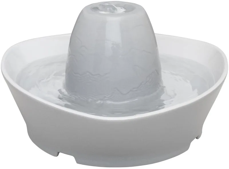 Streamside Ceramic Pet Fountain - Keramische drinkfontein voor katten en kleine honden - Water borrelt zacht over de toren - Door het design van alle kanten bereikbaar - 1,8 liter de PetSafe en Multicolore – photo produit