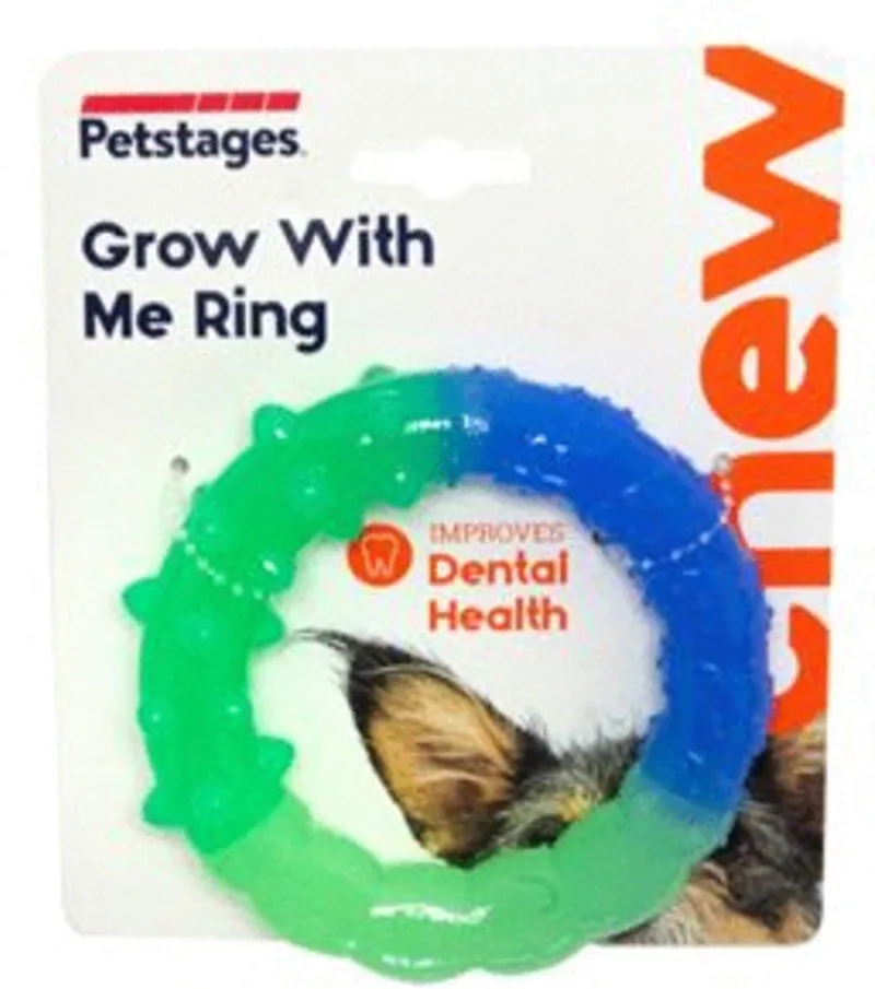 Grow With Me Ring - Hondenspeelgoed - Ø12 cm Blauw Groen de Petstages en Multicolore – photo produit