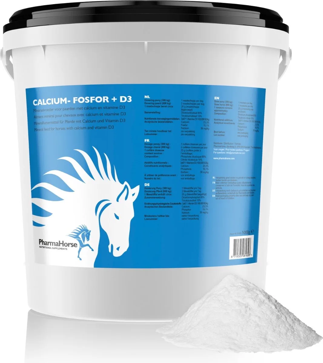 Calcium-Fosfor + D3 - 5000 gram de PharmaHorse – photo produit