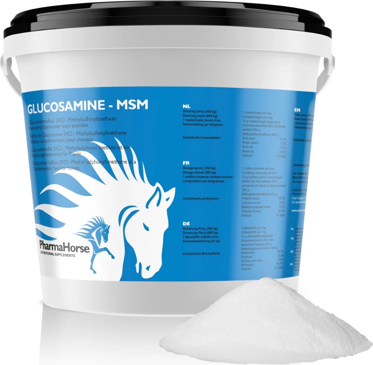 Glucosamine & MSM - 1000 gram de PharmaHorse – photo produit
