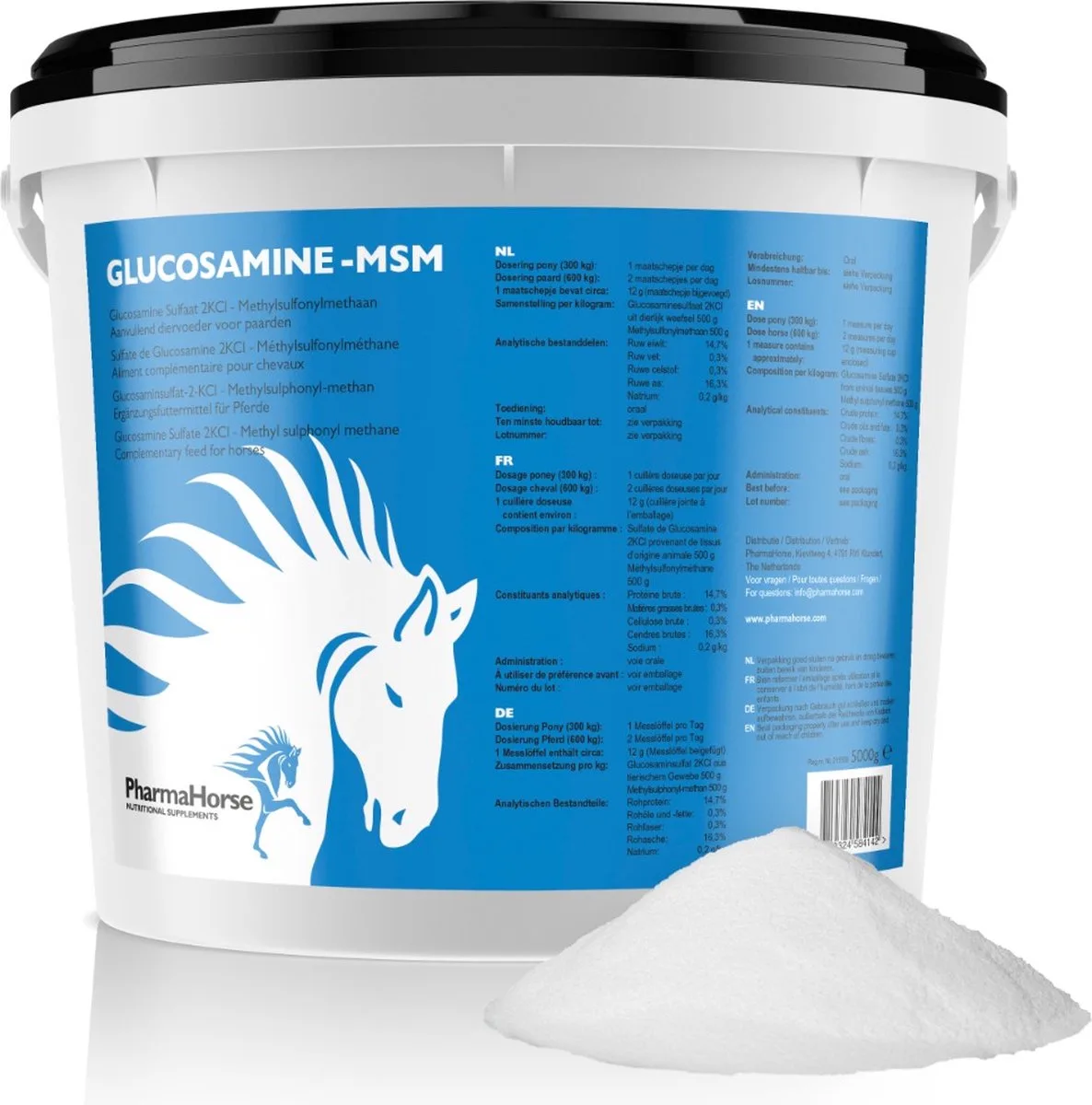 Glucosamine & MSM Paard - 5000 gram de PharmaHorse – photo produit