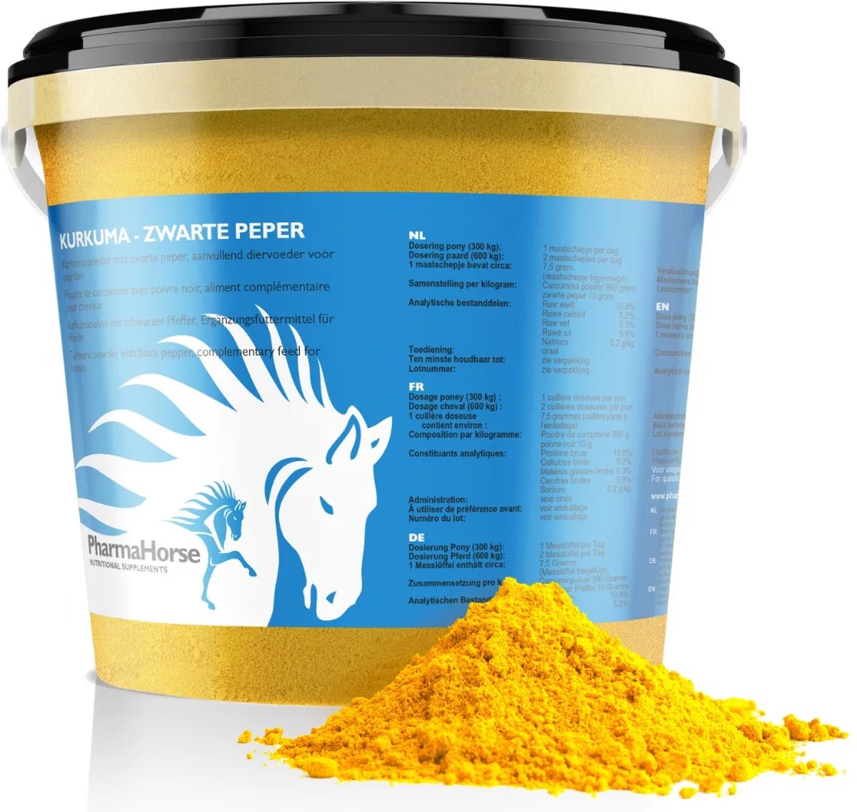 Kurkuma paard 1000 gram van PharmaHorse – productfoto
