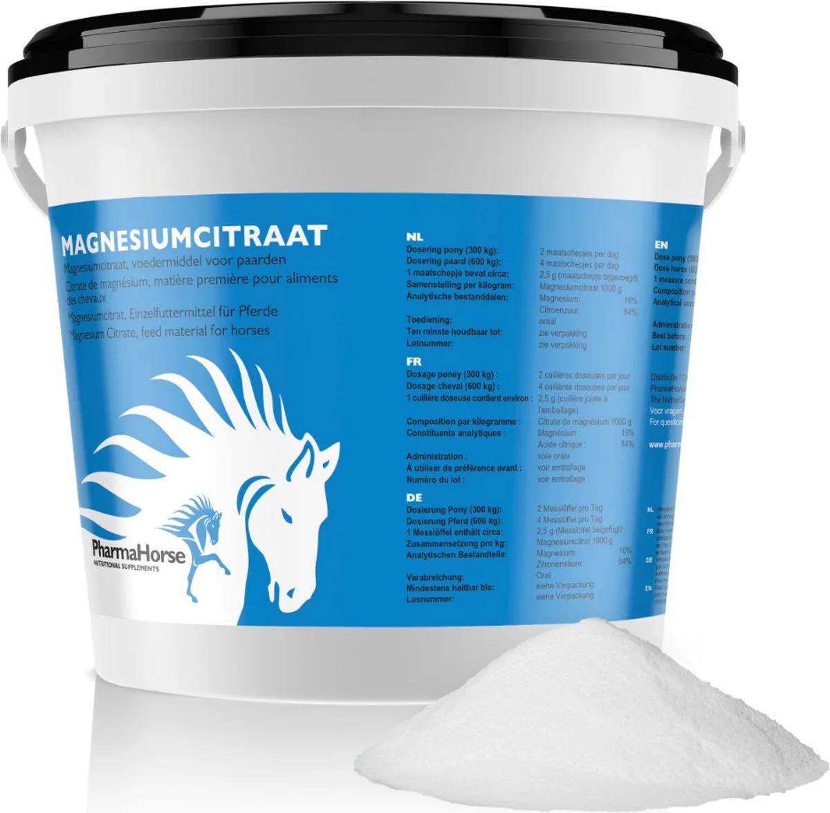 Magnesiumcitraat - 1000 gram de PharmaHorse – photo produit