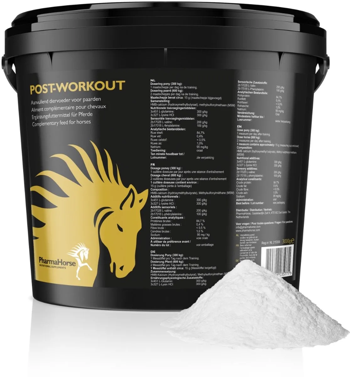Post workout paard 3000 gram van PharmaHorse – productfoto