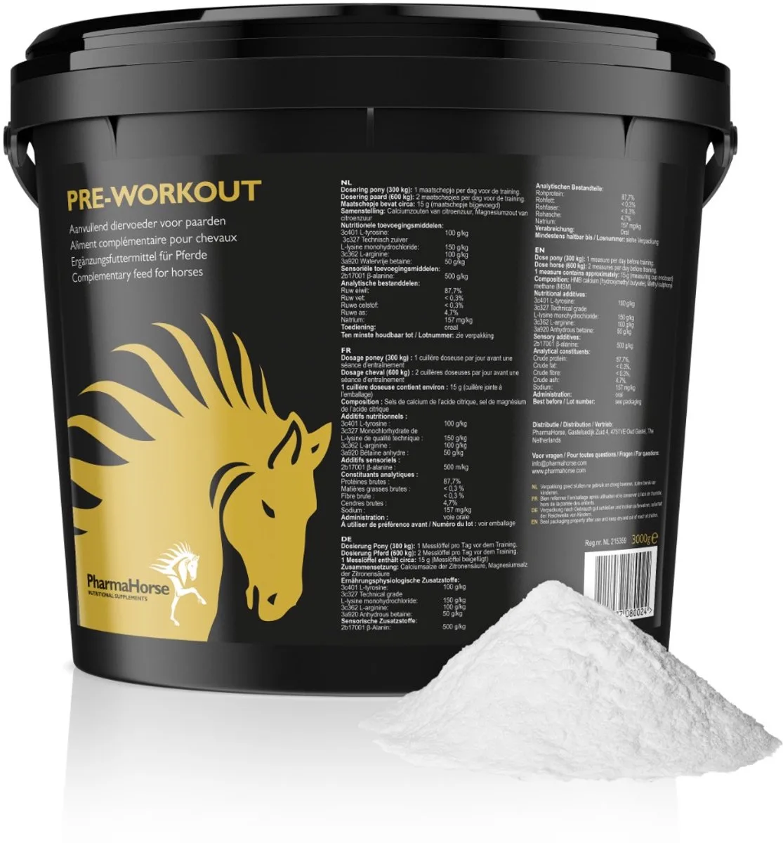 Pre workout paard 3000 gram van PharmaHorse – productfoto