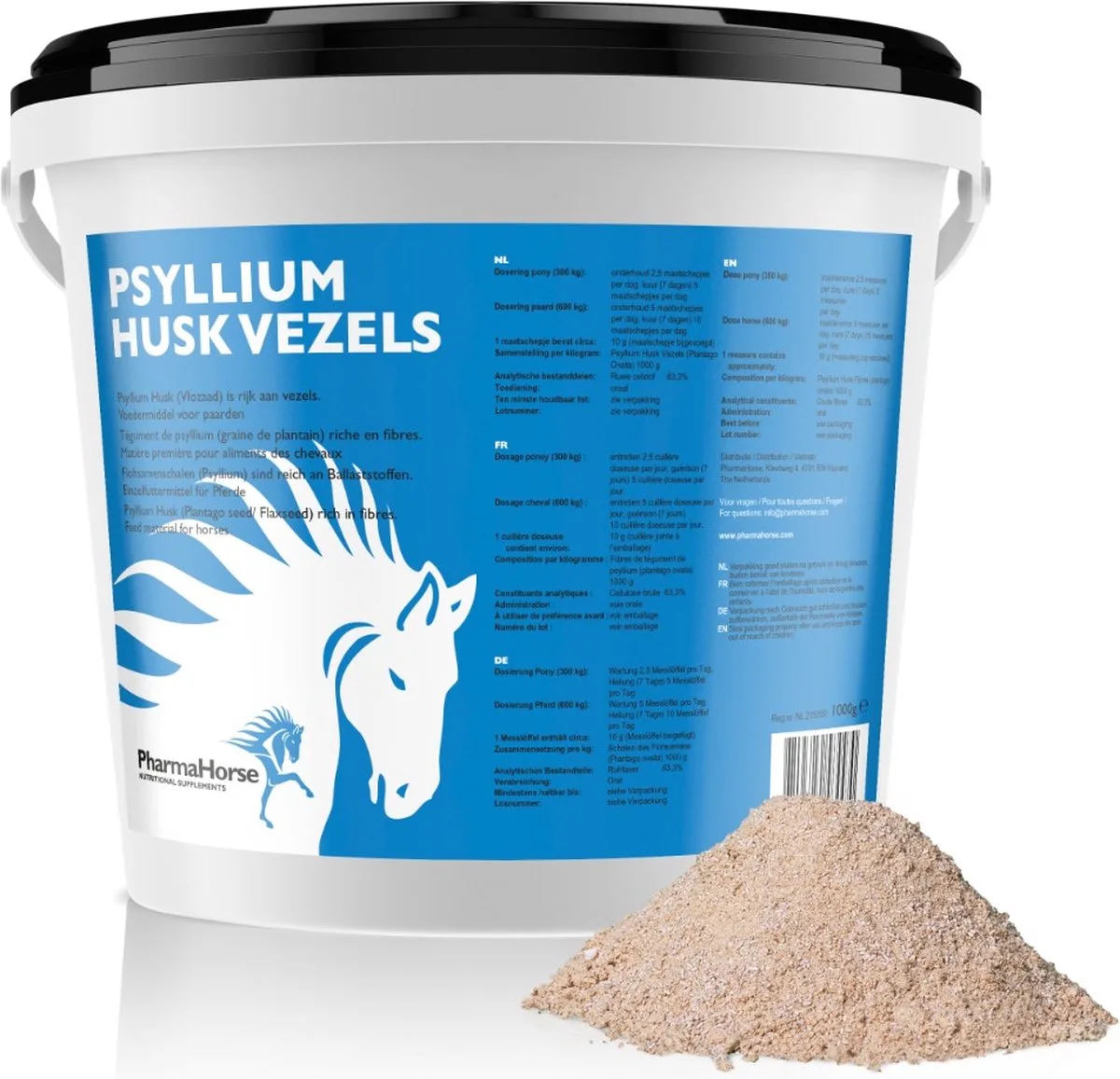 Psyllium paard 1000 gram von PharmaHorse – Produktfoto