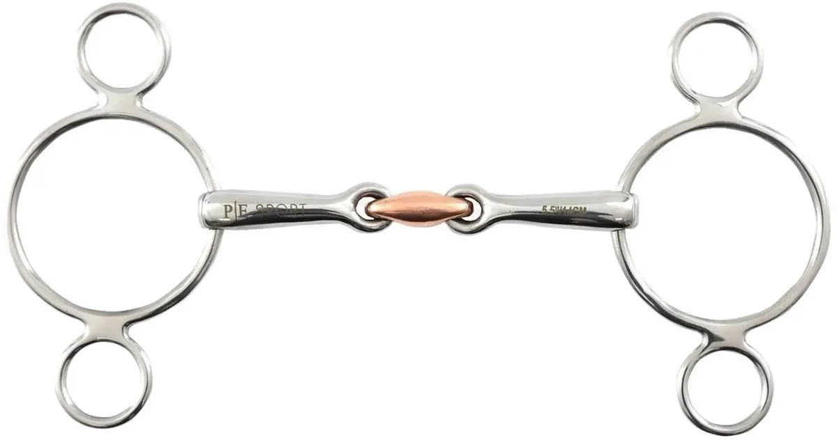 2-rings paardenbit met koperen pad Premier Equine van Premier Equine in Metaal – productfoto