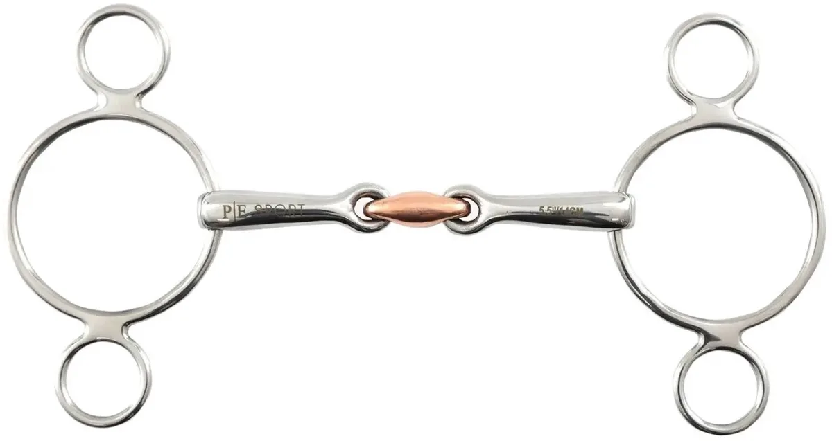 3-rings paardenbit met koperen pad Premier Equine by Premier Equine in Metaal – product photo