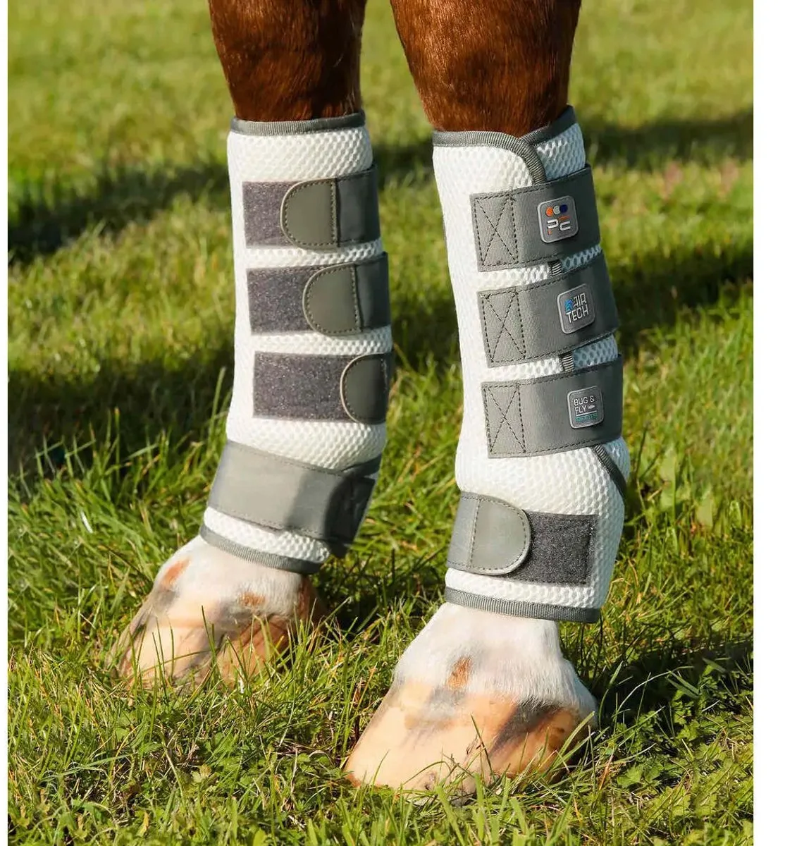 Anti-insecten en vliegen beenkappen voor paarden Premier Equine Pro-Tech från Premier Equine i Vit – produktbild