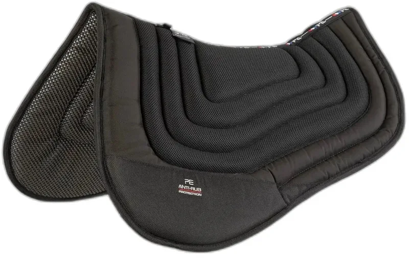 Anti-slip Airflow Sp Racing/training Zadeldekje Zwart Full de Premier Equine en Noir – photo produit