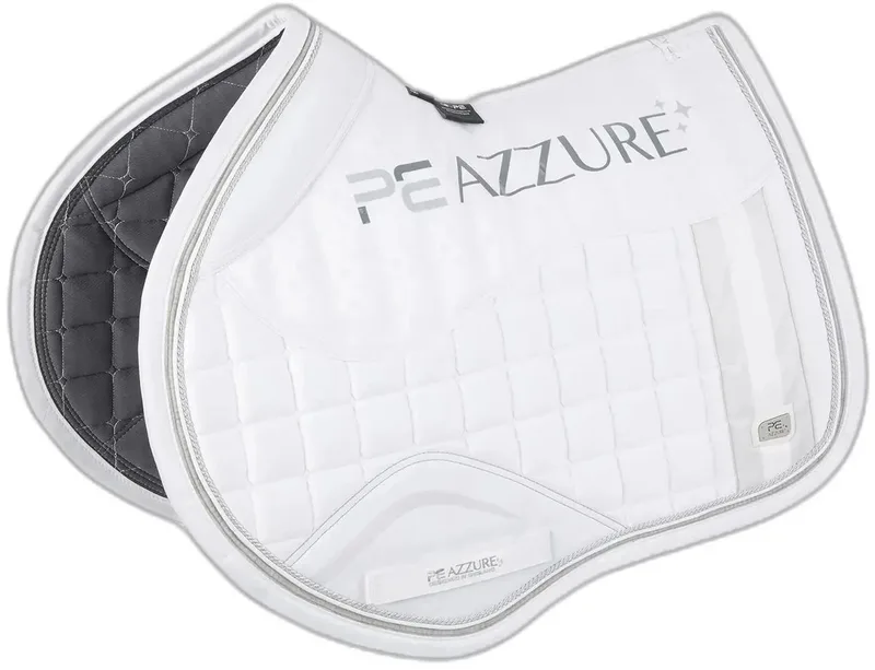 Antislip satijnen zadeldek voor paarden Premier Equine Azzure by Premier Equine in White – product photo