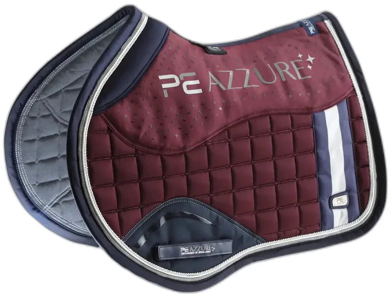 Antislip satijnen zadeldek voor paarden Premier Equine Azzure de Premier Equine en Rouge – photo produit