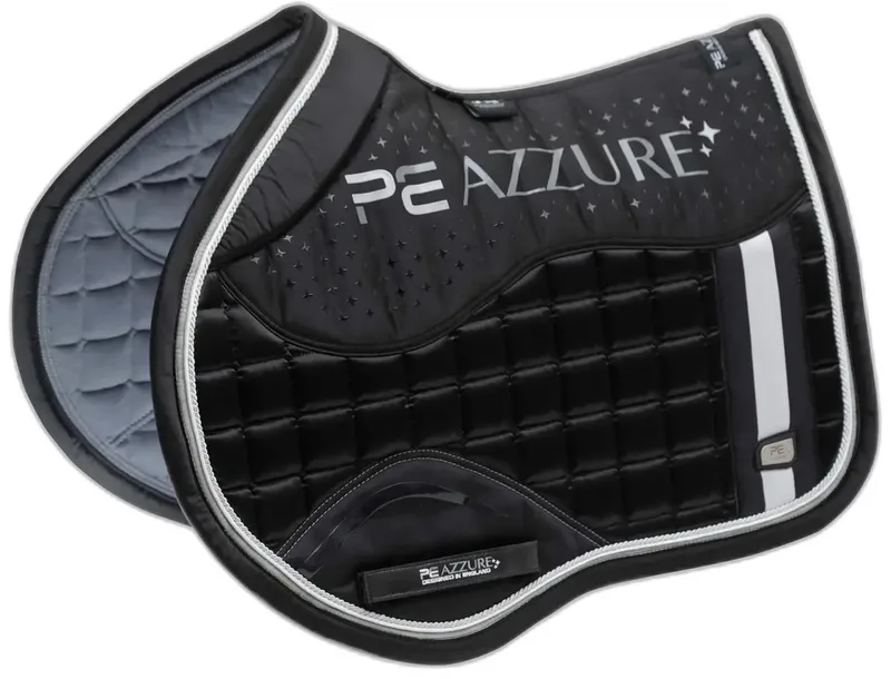 Antislip satijnen zadeldek voor paarden Premier Equine Azzure von Premier Equine in Schwarz – Produktfoto